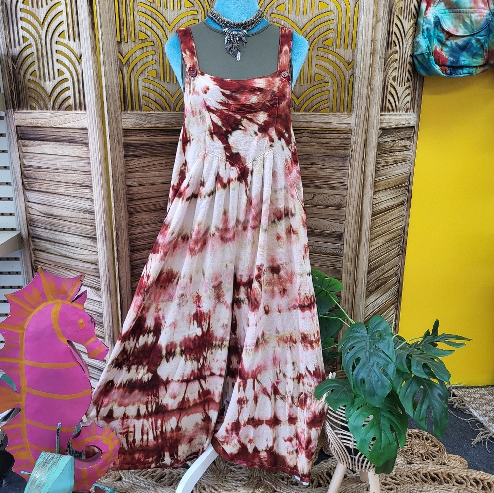 Tie-Dye Overall Jumper W/ Pockets